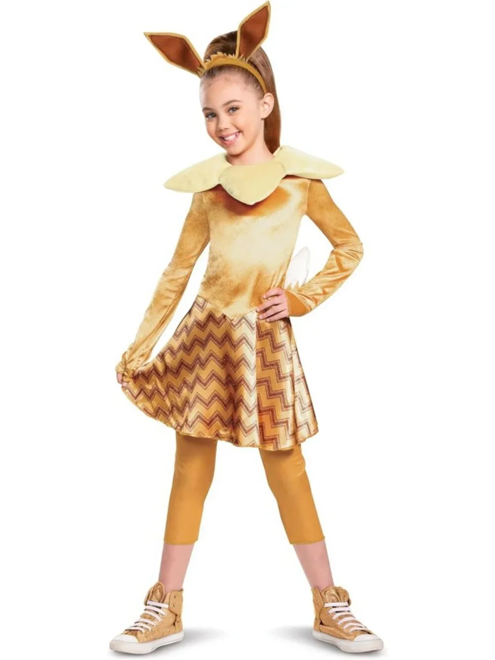 Deluxe Kids Eevee Costume - Girls Character Outfit, Size Small (4-6x)